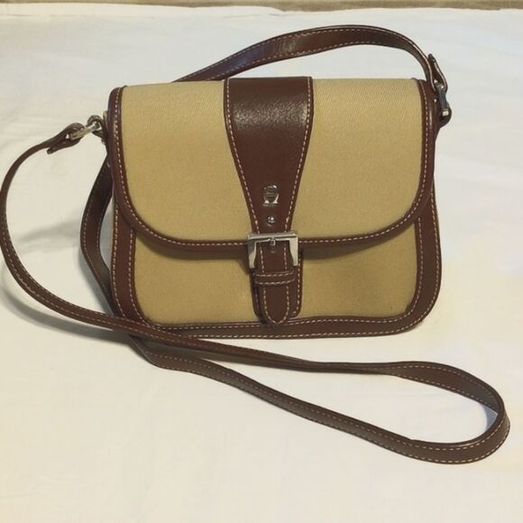 Handbags - Vintage Etienne Aigner Brown and Camel Purse